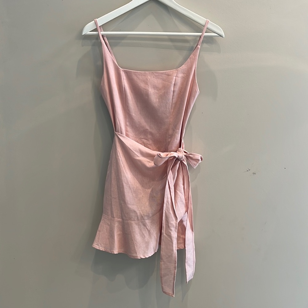 Princess Polly Cottage Hill Mini Dress in Blush Pink
